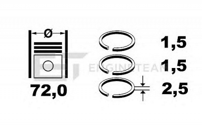 ET ENGINETEAM r1004000 -  Комплект поршневых колец